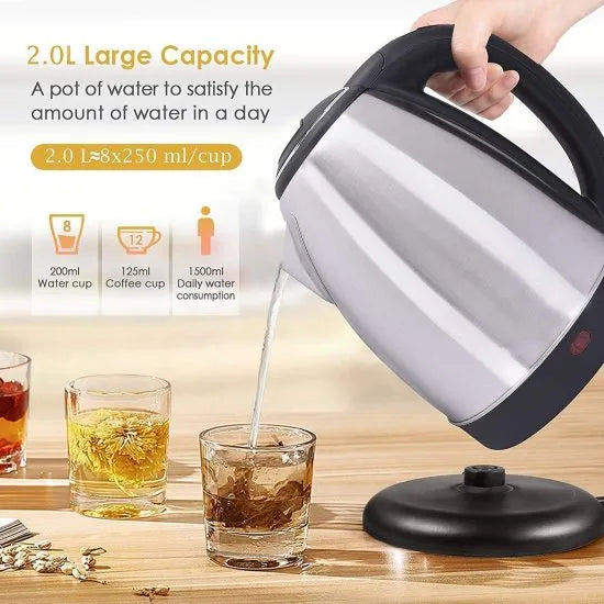 electric kettle steel 2 litre capacity